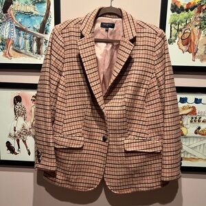 Talbots Pink Tweed Blazer